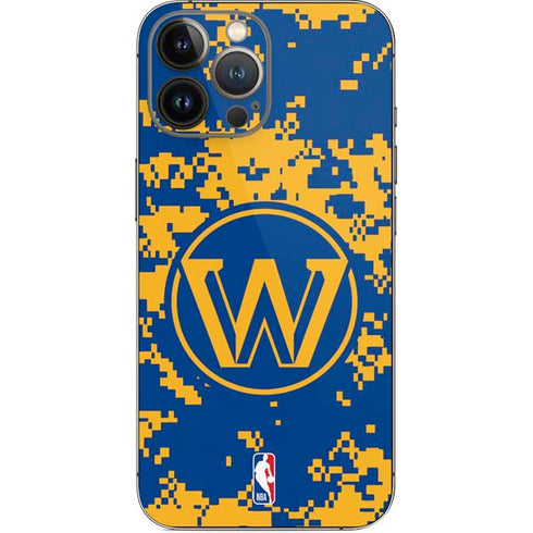 NBA Golden State Warriors Digi Camo iPhone 13 Pro Max Skin