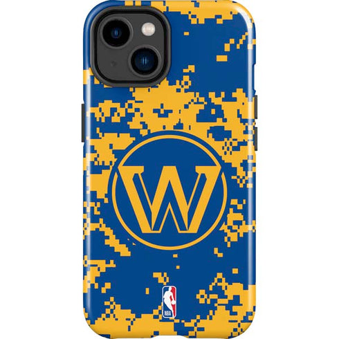 NBA Golden State Warriors Digi Camo iPhone 14 Plus Impact Case