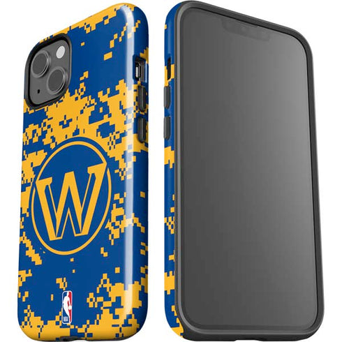 NBA Golden State Warriors Digi Camo iPhone 14 Plus Impact Case