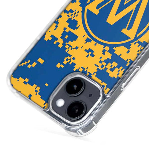 NBA Golden State Warriors Digi Camo iPhone 14 Plus MagSafe Case