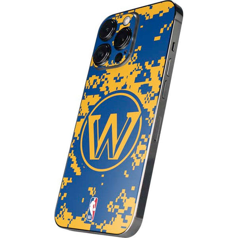 NBA Golden State Warriors Digi Camo iPhone 14 Pro Max Skin