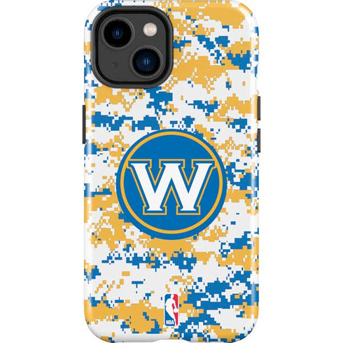 NBA Golden State Warriors Digi Camo iPhone 15 Impact Case