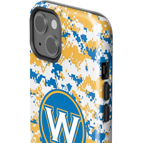 NBA Golden State Warriors Digi Camo iPhone 15 Impact Case