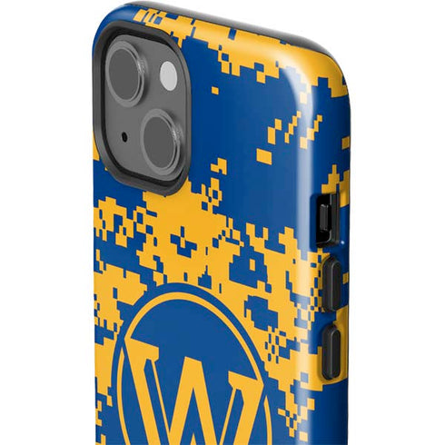NBA Golden State Warriors Digi Camo iPhone 15 Impact Case