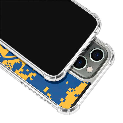 NBA Golden State Warriors Digi Camo iPhone 15 Pro Clear Case