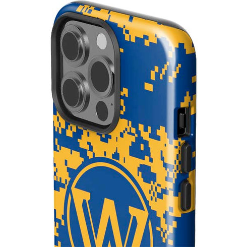 NBA Golden State Warriors Digi Camo iPhone 15 Pro Impact Case