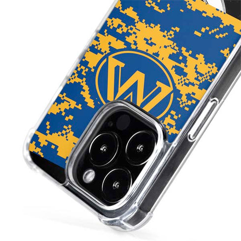 NBA Golden State Warriors Digi Camo iPhone 15 Pro Max MagSafe Case