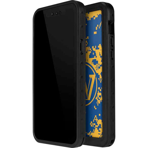 NBA Golden State Warriors Digi Camo iPhone 15 Pro Waterproof Case