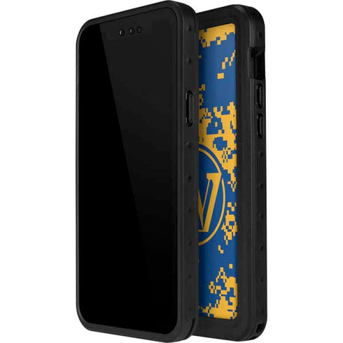 NBA Golden State Warriors Digi Camo iPhone 15 Waterproof Case