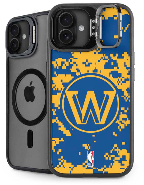 NBA Golden State Warriors Digi Camo iPhone 16 Kickstand Case