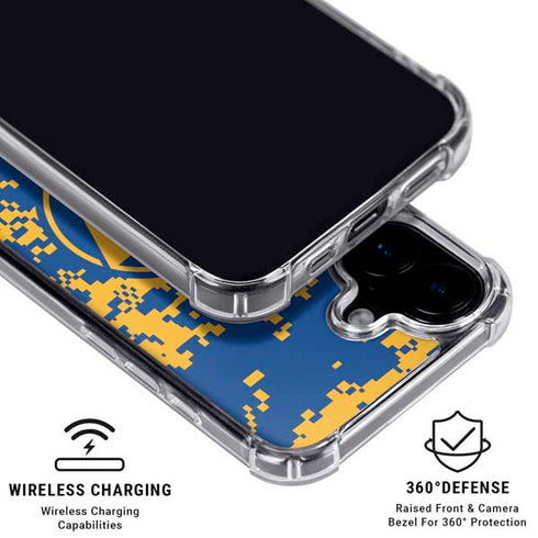 NBA Golden State Warriors Digi Camo iPhone 16 MagSafe Case