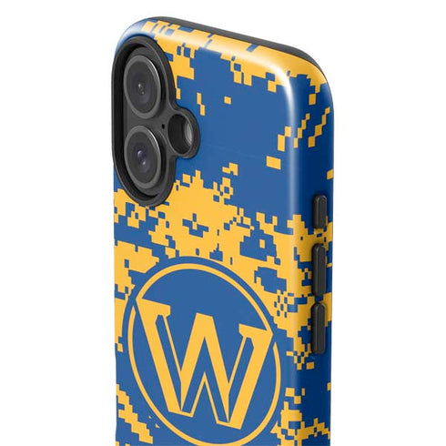 NBA Golden State Warriors Digi Camo iPhone 16 Plus Impact Case