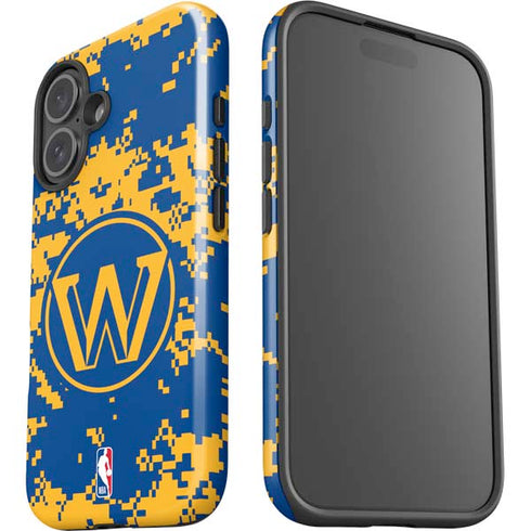 NBA Golden State Warriors Digi Camo iPhone 16 Plus Impact Case