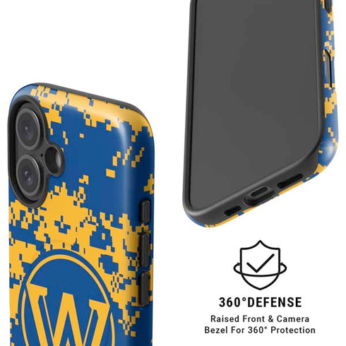 NBA Golden State Warriors Digi Camo iPhone 16 Plus Magsafe Impact Case