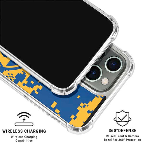 NBA Golden State Warriors Digi Camo iPhone 16 Pro Clear Case