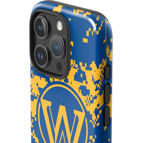 NBA Golden State Warriors Digi Camo iPhone 16 Pro Impact Case
