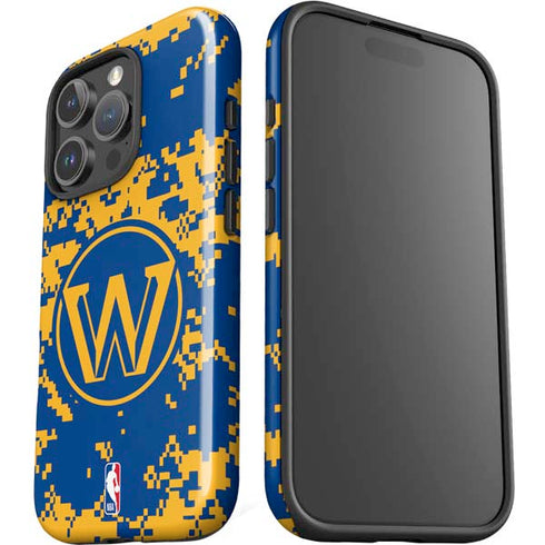 NBA Golden State Warriors Digi Camo iPhone 16 Pro Impact Case