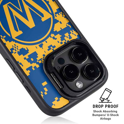 NBA Golden State Warriors Digi Camo iPhone 16 Pro Kickstand Case