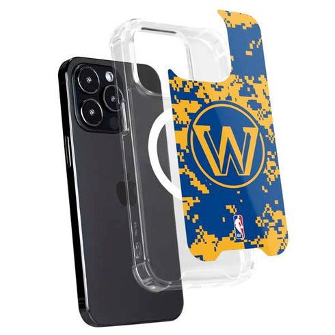 NBA Golden State Warriors Digi Camo iPhone 16 Pro MagSafe Case