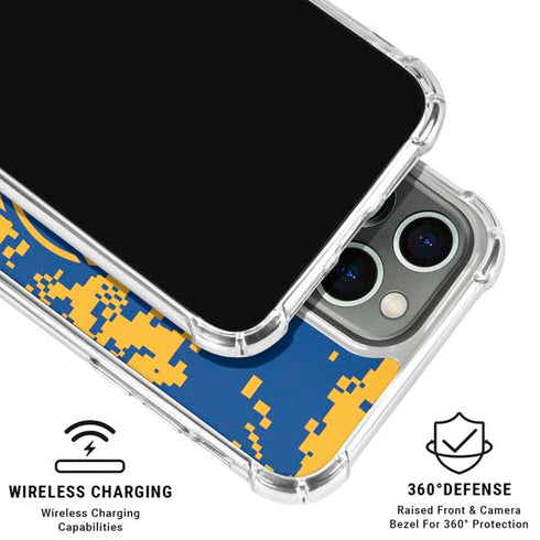 NBA Golden State Warriors Digi Camo iPhone 16 Pro Max Clear Case