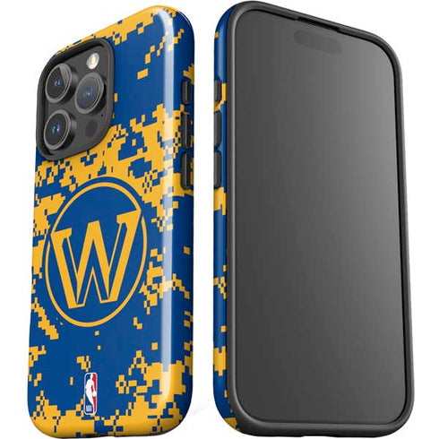 NBA Golden State Warriors Digi Camo iPhone 16 Pro Max Impact Case