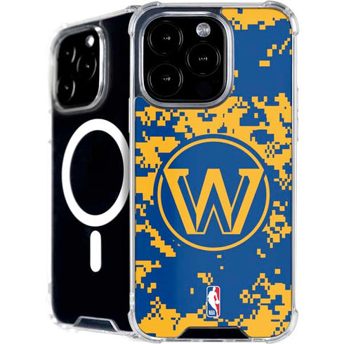 NBA Golden State Warriors Digi Camo iPhone 16 Pro Max MagSafe Case