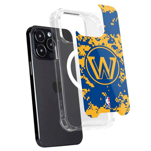 NBA Golden State Warriors Digi Camo iPhone 16 Pro Max MagSafe Case