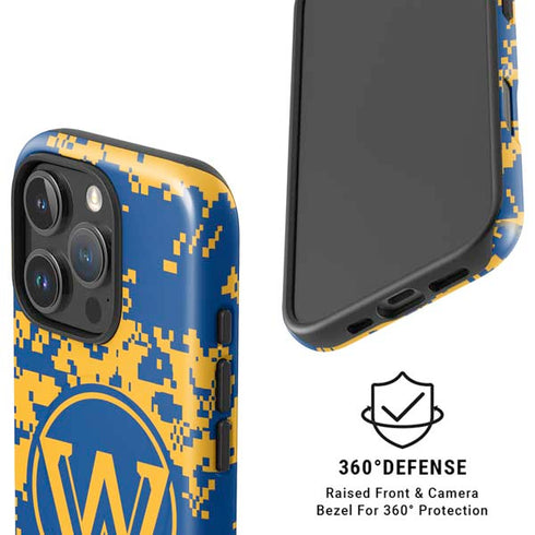 NBA Golden State Warriors Digi Camo iPhone 16 Pro Max Magsafe Impact Case