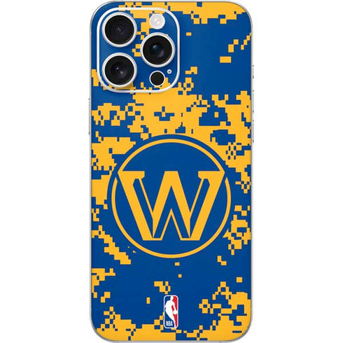 NBA Golden State Warriors Digi Camo iPhone 16 Pro Max Skin