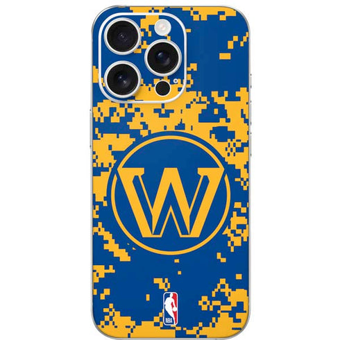 NBA Golden State Warriors Digi Camo iPhone 16 Pro Skin