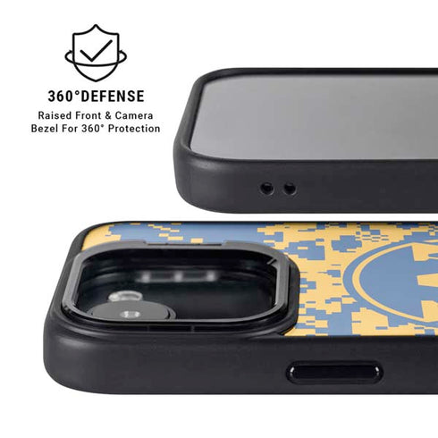 NBA Golden State Warriors Digi Camo iPhone 16e Kickstand Case