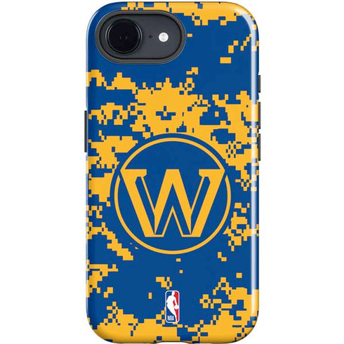 NBA Golden State Warriors Digi Camo iPhone 16e Impact Case