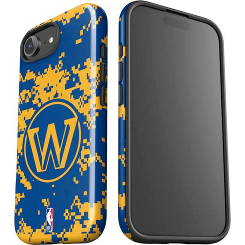 NBA Golden State Warriors Digi Camo iPhone 16e Impact Case