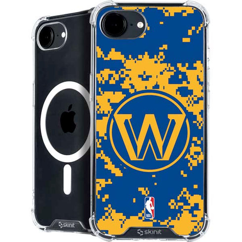 NBA Golden State Warriors Digi Camo iPhone 16e MagSafe Case