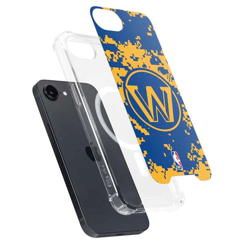 NBA Golden State Warriors Digi Camo iPhone 16e MagSafe Case