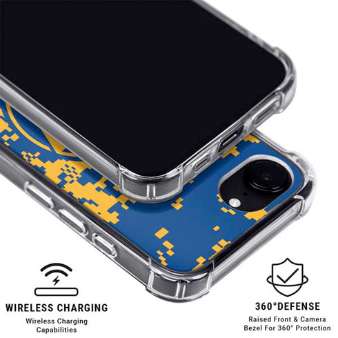 NBA Golden State Warriors Digi Camo iPhone 16e MagSafe Case