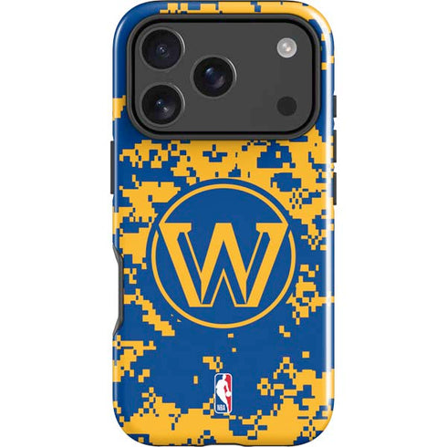 NBA Golden State Warriors Digi Camo iPhone 18 Pro Impact Case