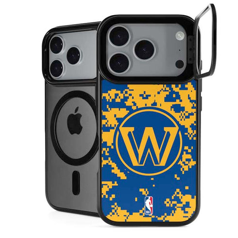 NBA Golden State Warriors Digi Camo iPhone 18 Pro Kickstand Case
