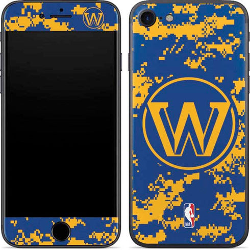 NBA Golden State Warriors Digi Camo iPhone 7 Skin