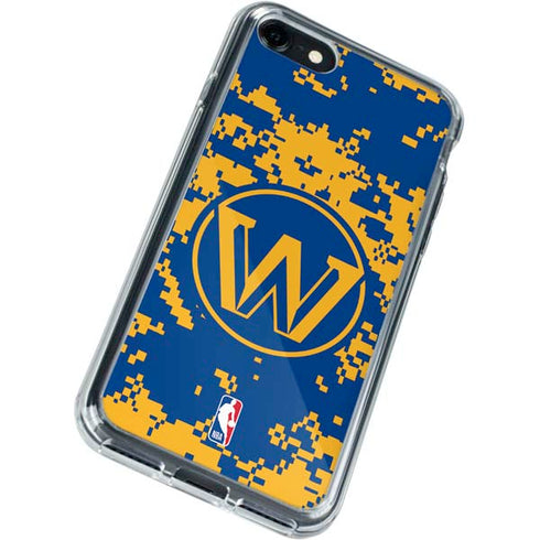 NBA Golden State Warriors Digi Camo iPhone SE (2nd & 3rd Gen) Clear Case
