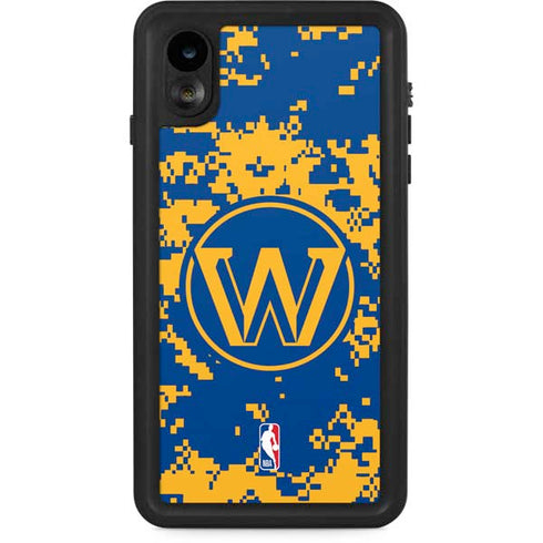 NBA Golden State Warriors Digi Camo iPhone XR Waterproof Case