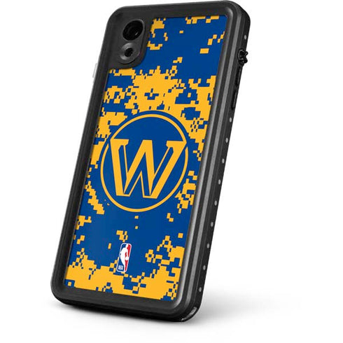 NBA Golden State Warriors Digi Camo iPhone XR Waterproof Case
