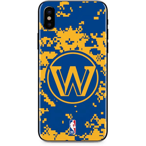 NBA Golden State Warriors Digi Camo iPhone XS Skin