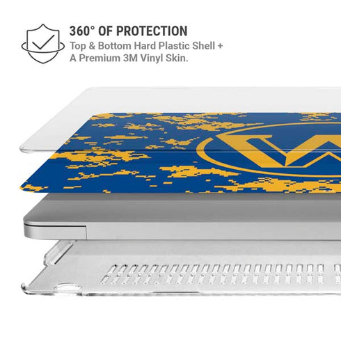 NBA Golden State Warriors Digi Camo MacBook Pro 15in (2016-19) Case plus Skin