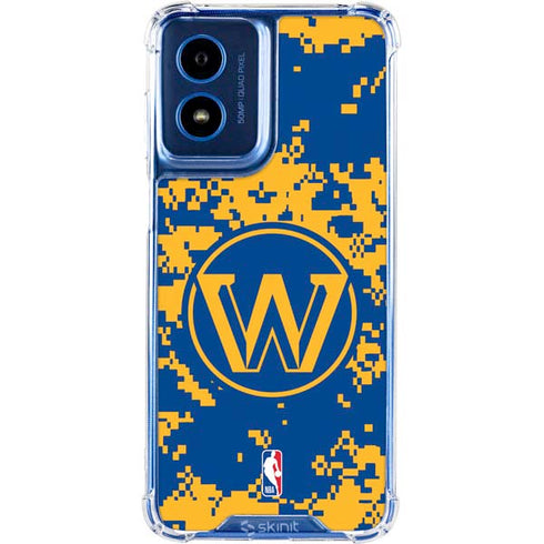 NBA Golden State Warriors Digi Camo Moto G 5G (2024) Clear Case
