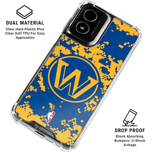 NBA Golden State Warriors Digi Camo Moto G Power 5G (2024) Clear Case
