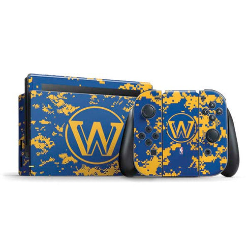 NBA Golden State Warriors Digi Camo Nintendo Skins