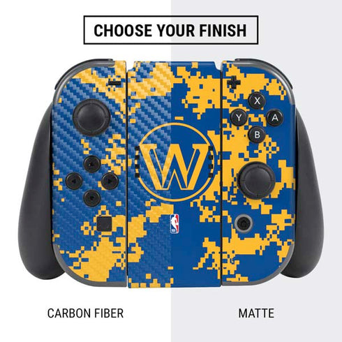 NBA Golden State Warriors Digi Camo Nintendo Switch Bundle Skin
