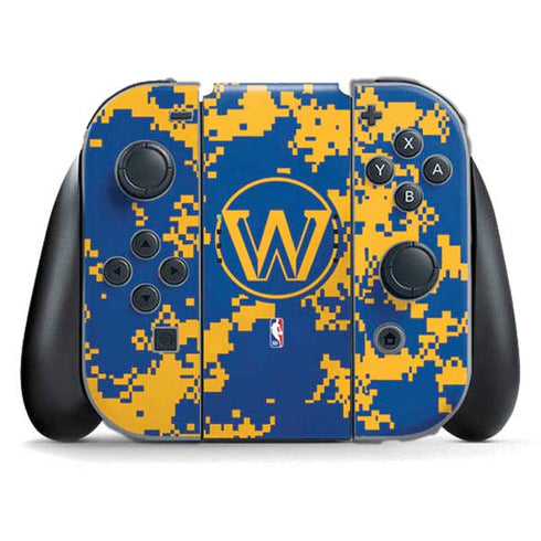 NBA Golden State Warriors Digi Camo Nintendo Switch (2017-2021) Joy-Con Controller Skin