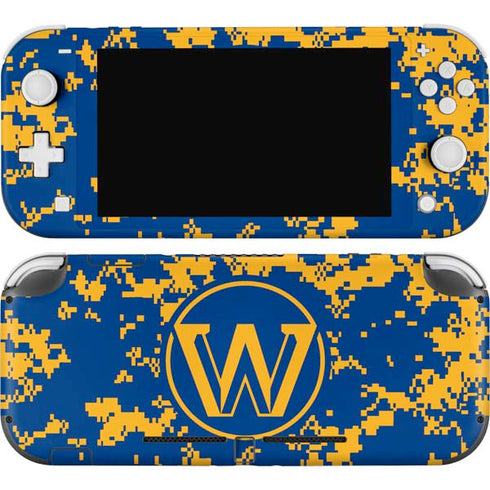 NBA Golden State Warriors Digi Camo Nintendo Switch Lite Skin
